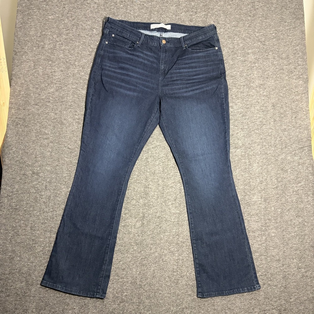 Signature By Levi's Bootcut Jeans Womens 18 Blue Denim Cotton Stretch Mid Rise